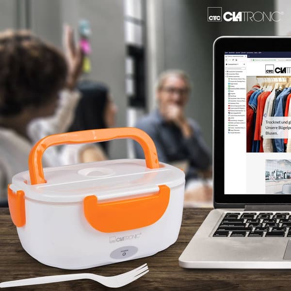 Clatronic LB 3719 Elektrisk lunchlåda Vit, Orange