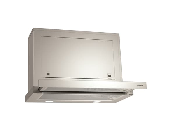 Gorenje BHP623E8X - Kåpa - teleskopisk - bredd: 60 cm - djup: 30.5 cm - utsug och återcirkulering (-) - rostfritt stål