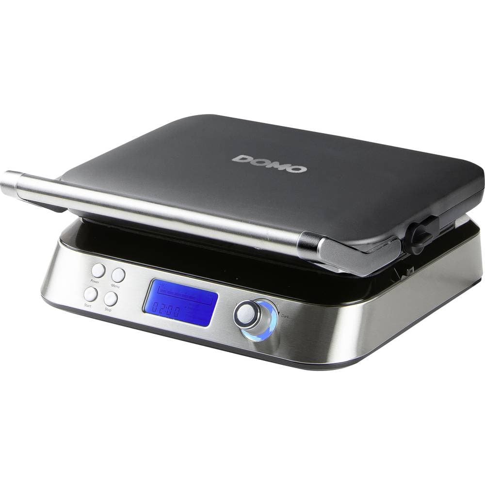 DOMO DO9219W Våffeljärn med display, hopfällbar Rostfritt stål
