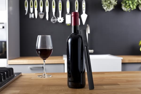 Vacu Vin 7236303, Kiinni napsautettava pullon lämpömittari, Asteikko, Grafiitti, 4 - 22 °C