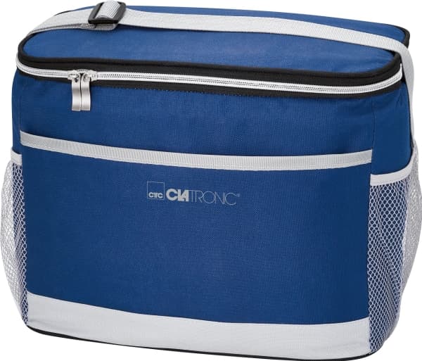 Clatronic KT 3720 - Bärbart kylskåp - ytterdörr - bredd: 32 cm - djup: 25 cm - höjd: 25 cm - 15 liter - blå/grå