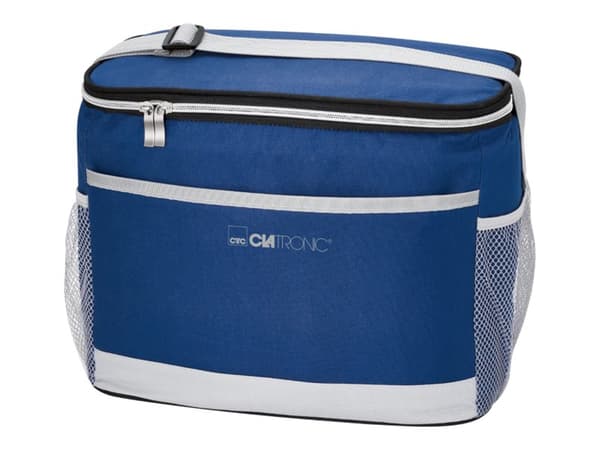 Clatronic KT 3720 - Bärbart kylskåp - ytterdörr - bredd: 32 cm - djup: 25 cm - höjd: 25 cm - 15 liter - blå/grå