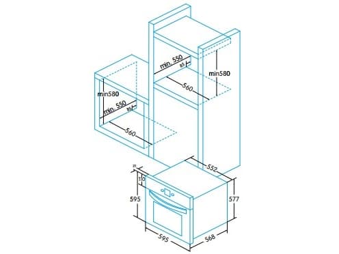 Edesa EOE-7050 BK, Medium, Elektrisk ugn, 70 l, 70 l, 1100 W, 50 - 250 ° C