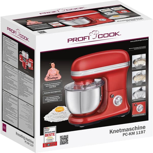 Profi Cook PC-KM 1197 rot Köksmaskin 1200 W Röd