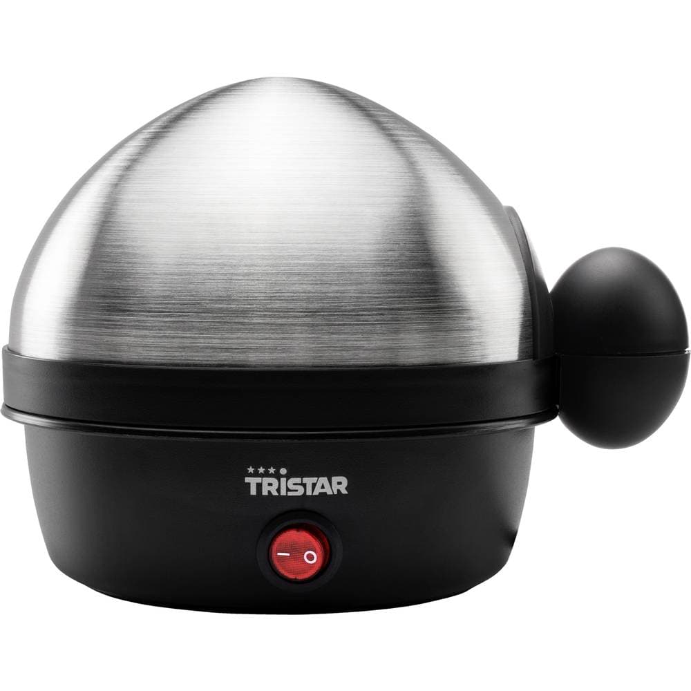 Äggkokare Tristar EK-3076 med mätglas, Kontrolljus Rostfritt stål, Svart