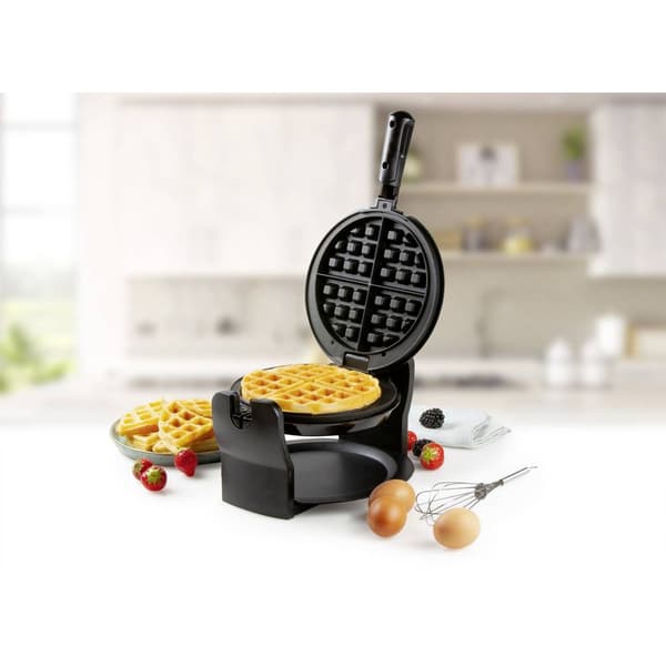 DOMO DO9223W Våffeljärn Non-stick-beläggning, Kontrolljus Svart