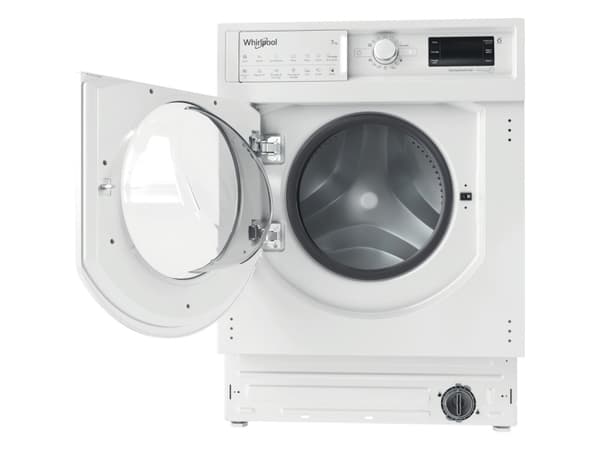 Whirlpool BI WDWG 751482 EU N, Edestä täytettävä, Kiinteä, Valkoinen, Vasen, 5 kg, 1400 RPM