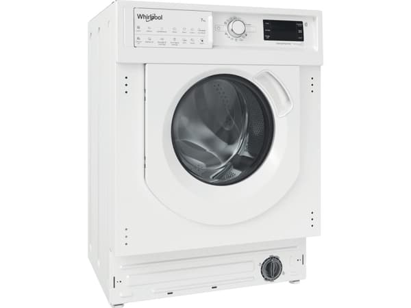 Whirlpool BI WDWG 751482 EU N, Edestä täytettävä, Kiinteä, Valkoinen, Vasen, 5 kg, 1400 RPM