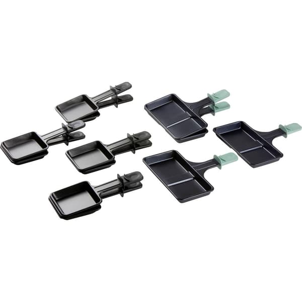 DOMO DO9246G Raclette 8 pannor, Non-stick-beläggning, Kontrolljus Svart, Trä