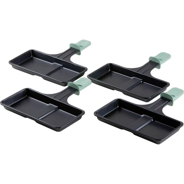 DOMO DO9246G Raclette 8 pannor, Non-stick-beläggning, Kontrolljus Svart, Trä