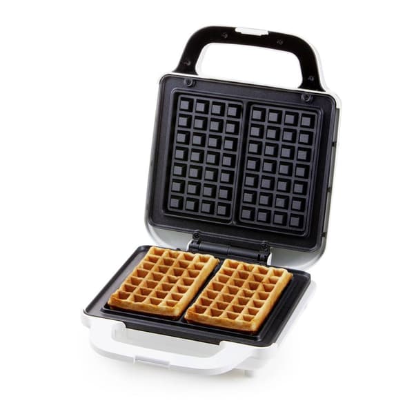 DOMO DO9222W XL Tasty Våffeljärn Kontrolljus, hopfällbar, Non-stick-beläggning Vit