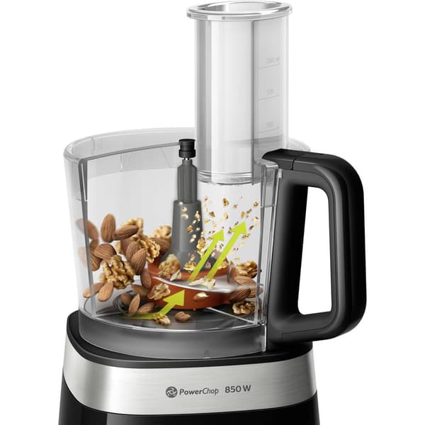 Philips Home HR7530/10 Viva Köksmaskin 850 W Rostfritt stål, Svart