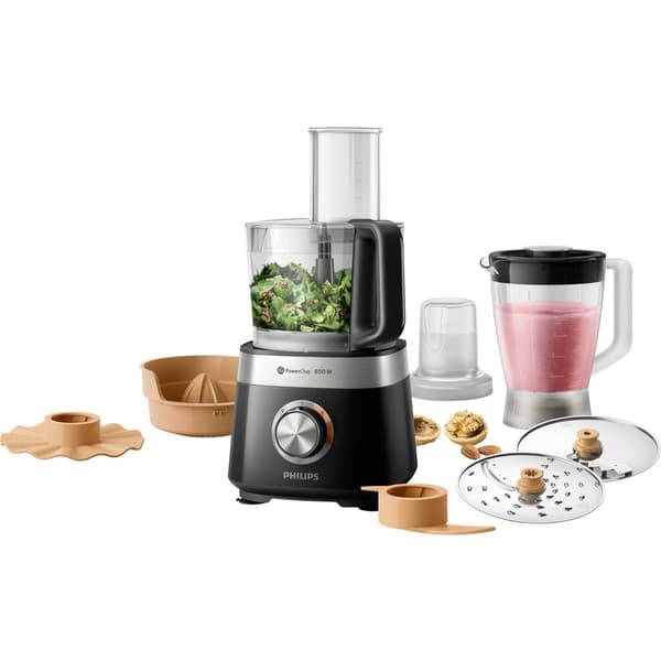 Philips Home HR7530/10 Viva Köksmaskin 850 W Rostfritt stål, Svart