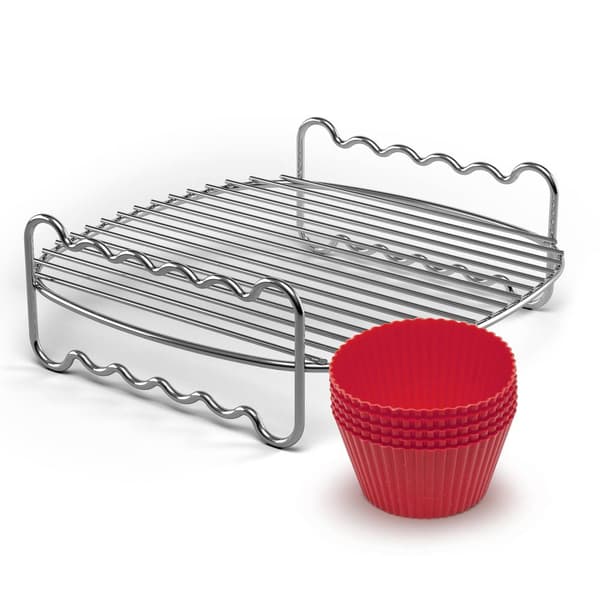 Philips HD9904/01 Philips Compact Party-kit: Grillgaller + 7 muffin-koppar