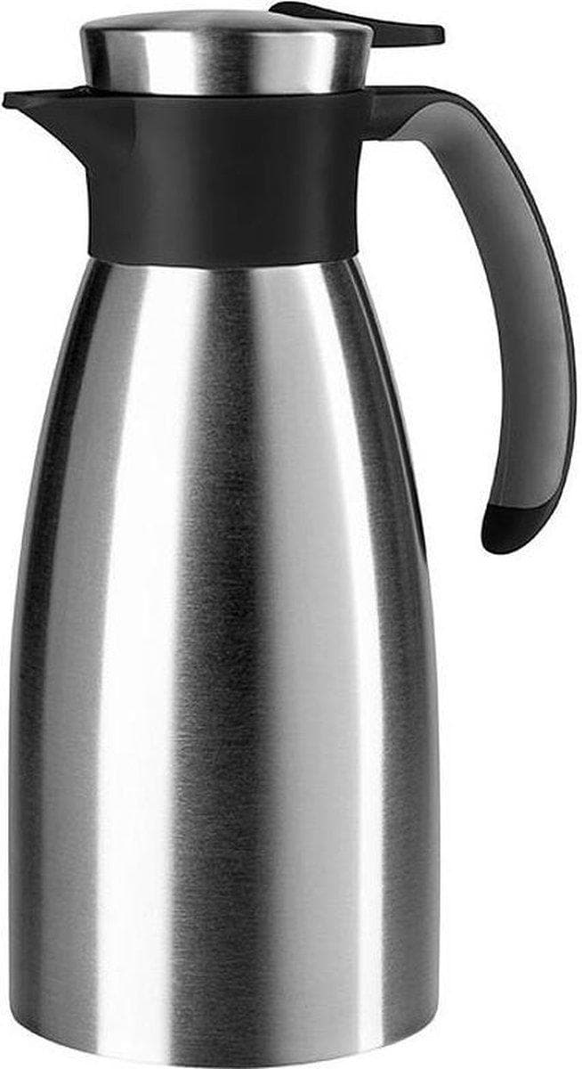 Emsa Soft Grip vakuumkanna. Snabbt tips. 1,0 L. Rostfritt stål/svart