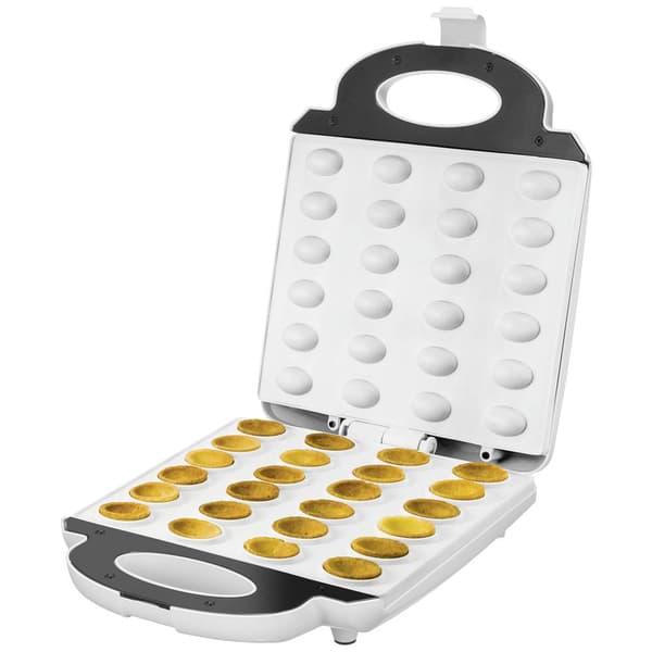 Unold Zaubernuss Våffeljärn Kontrolljus, hopfällbar, Non-stick-beläggning Vit, Rostfritt stål
