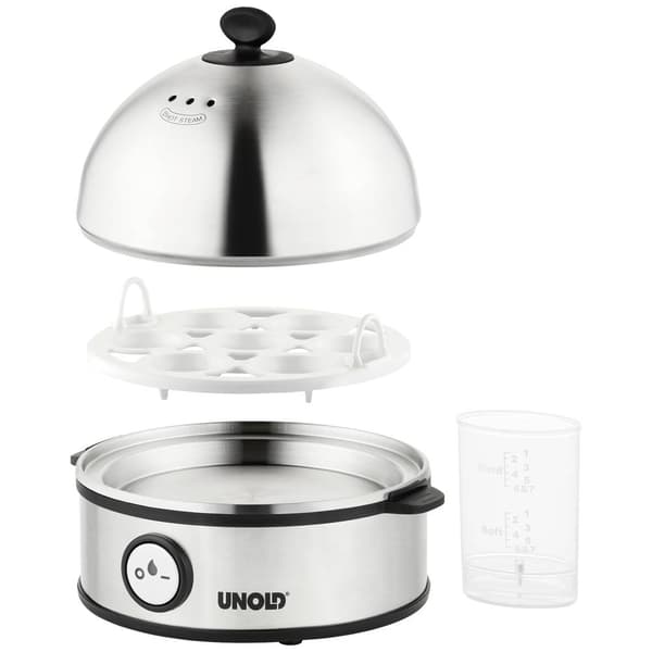 Unold Edel Äggkokare Kontrolljus, BPA-fri Rostfritt stål, Svart