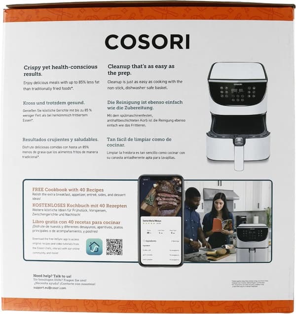 Cosori Premiuim Air Fryer Valkoinen - 5,5 litraa