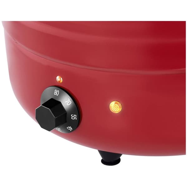 Royal Catering Elektrisk soppkittel - 10 L - Stål - Röd beläggning