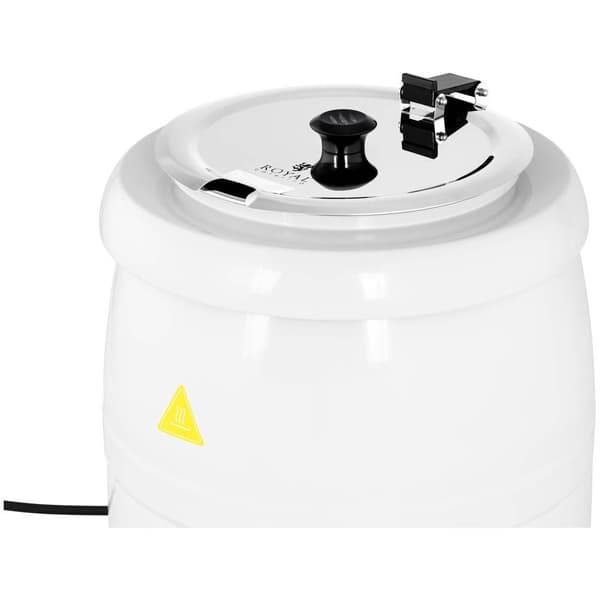 Royal Catering Elektrisk soppkittel - 10 L - Stål - Vit beläggning