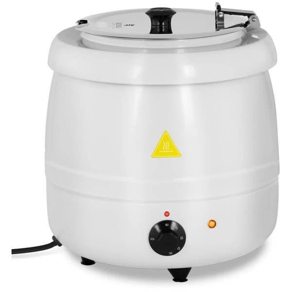 Royal Catering Elektrisk soppkittel - 10 L - Stål - Vit beläggning