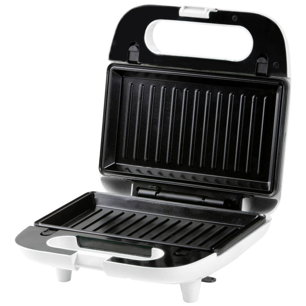 DOMO DO1090C Smörgås-brödröst Cool-Touch-hölje, Non-stick-beläggning, Kontrolljus Vit
