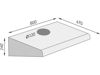 Concept OPP 1060, 320 m³/t, Resirkulerende, 54 dB, 65 cm, 75 cm, Semi-innebygd (uttrekkbar)
