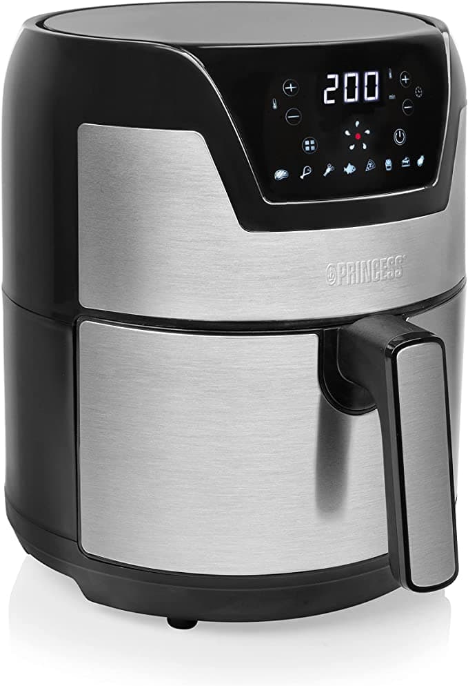 Princess Digital Air Fryer XXL 182026, 8 program, 4,5 L, Varmluftsfritös som är enkel att rengöra, Rostfritt stål