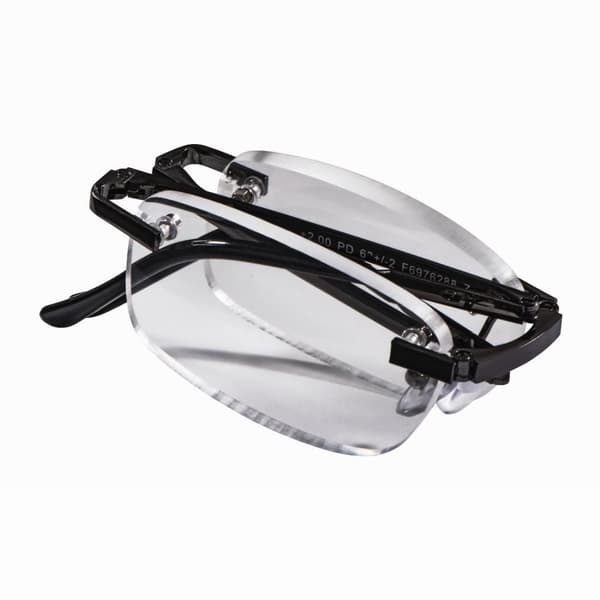 Hama hopfällbara läsglasögon kantlös metall +2,5 dpt
