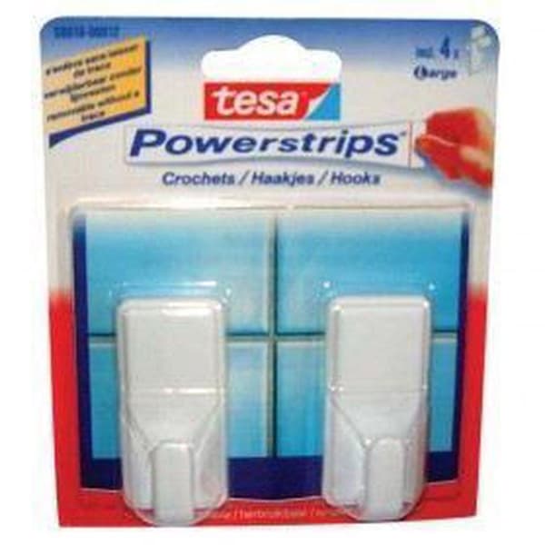 Tesa Powerstrips Kroge Classic Large - Hvid - 2 stk