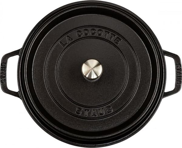 Staub - Kasserolle Rund 26cm Sort
