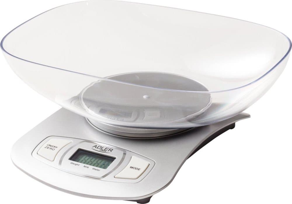 Köksvåg med 1,5 liters skål - vit AD 3137w Adler