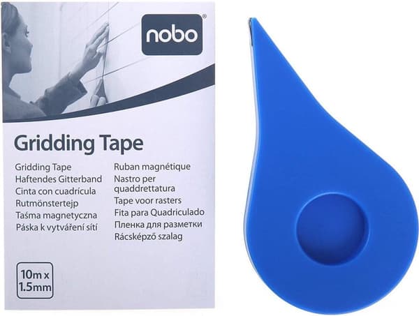 Nobo självhäftande avdelartejp för Whiteboard - 1,5mmx10m - Svart