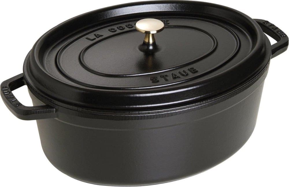 Staub oval gryta 33cm svart