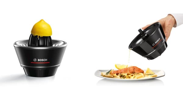 Bosch MCP72GPB Plast, Rustfrit stål Sort, Transparent citrus juicer