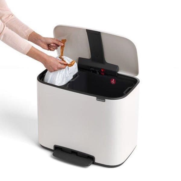 Brabantia Bo Skraldespand - 11 + 23 l - Hvid