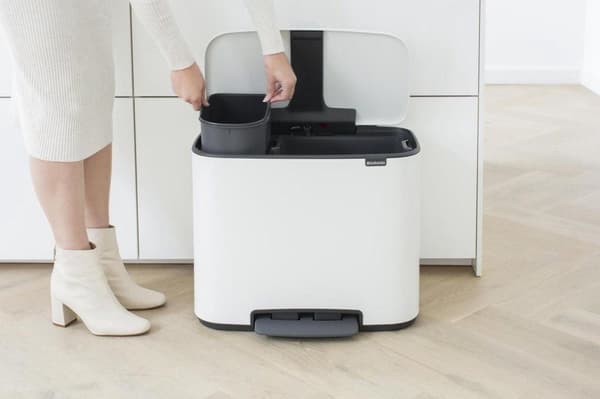 Brabantia Bo Skraldespand - 11 + 23 l - Hvid