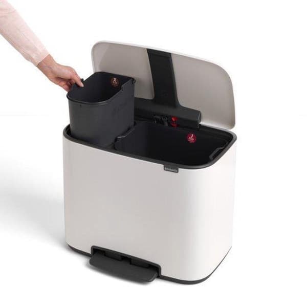 Brabantia Bo Skraldespand - 11 + 23 l - Hvid