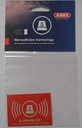 Miniatyrbillede 4 af 4: ABUS 191282 advarselsmærkat AU1323 alarm uden logo 74 x 52,5 mm reflekterende