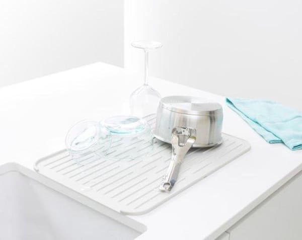 Brabantia Handfat Sidavloppsmatta Silikon - Ljusgrå