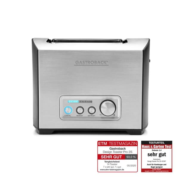 Gastroback Design Pro 2S 2 slice(s) 950 W Musta, ruostumaton teräs