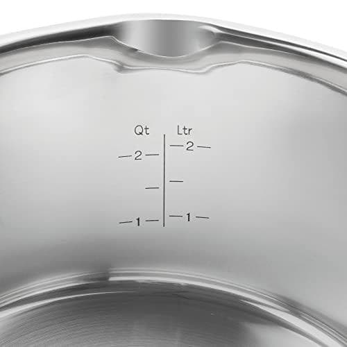 ZWILLING TrueFlow 4-delt grydesæt i rustfrit stål med hældefunktion Induktionssikker sølv