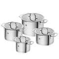 Miniatyrbillede 1 af 6: ZWILLING TrueFlow 4-delt grydesæt i rustfrit stål med hældefunktion Induktionssikker sølv