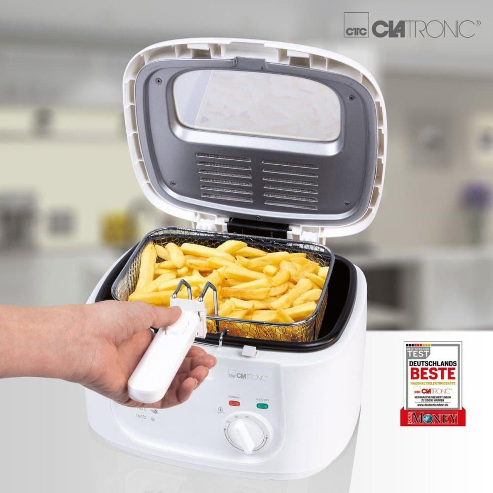 Clatronic FR 3771 Fritös 2,5 L 1800 W Vit fritös