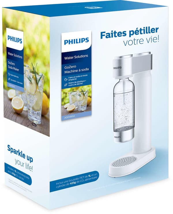 Philips Water ADD4902WH/10 GoZero brusendevandsmaskine, plastik, 1 liter, hvid