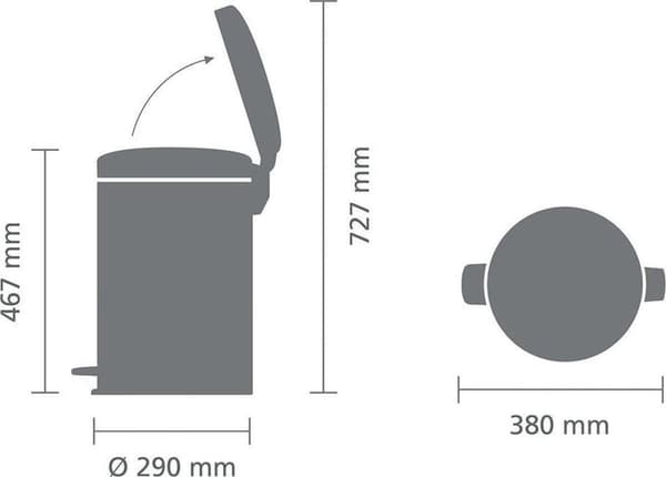 Brabantia newIcon Skraldespand - 20 l - Hvid