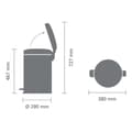 Miniatyrbild 3 av 11: Brabantia NewIcon Papperskorgen - 20 l - Matt Svart