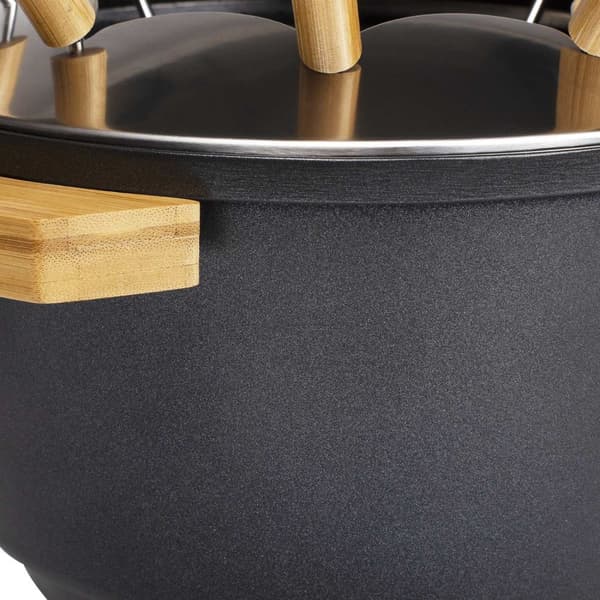 Princess 173025 Fondue Pure Black – Elektrisk Fondue Pan – 1,5 liter – 8 Fondue gafflar