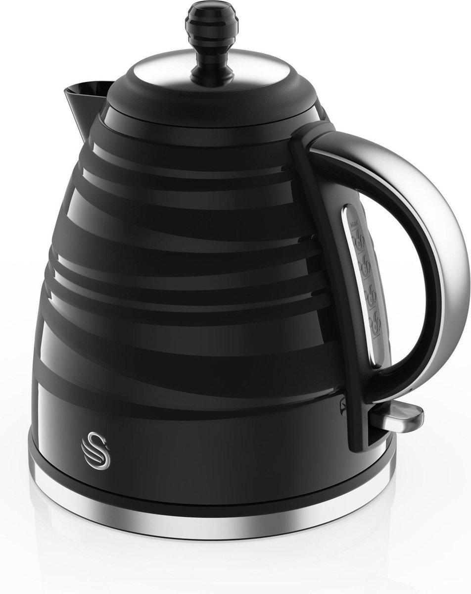 Swan Symphony Retro vattenkokare - 1,7 liters kapacitet - svart