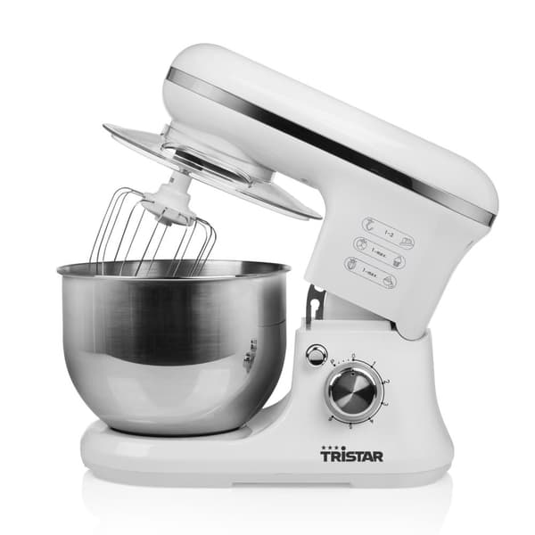 Tristar MX-4817 Foodprocessor - Inklusiv 3 dejkroge - Hvid